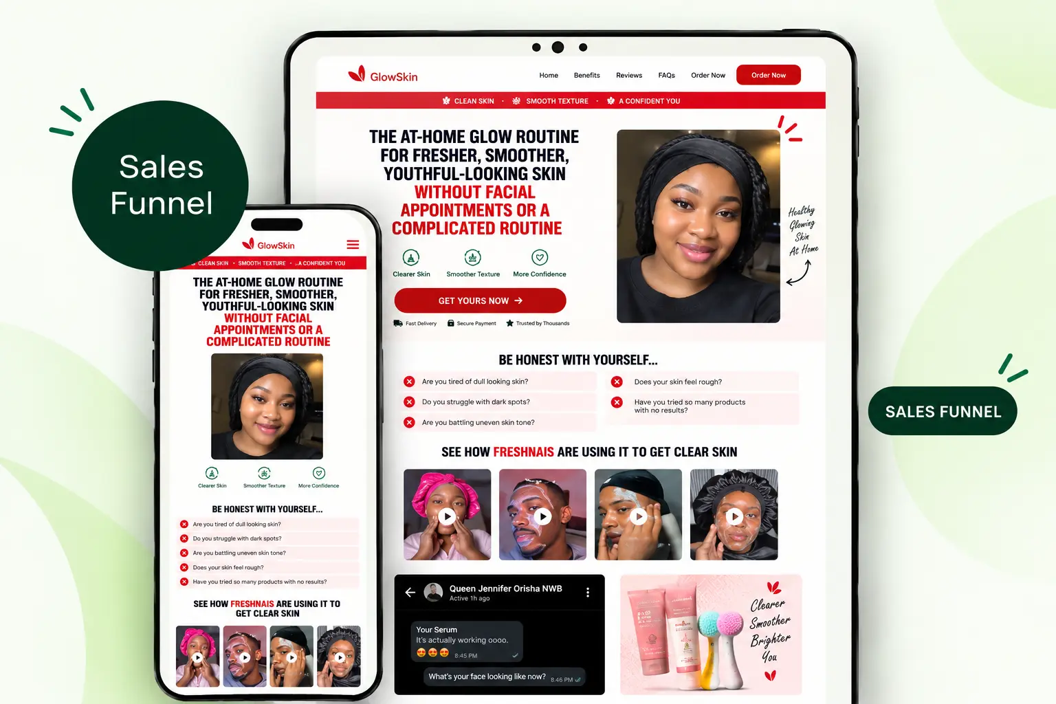 ClearSkin Sales Funnel