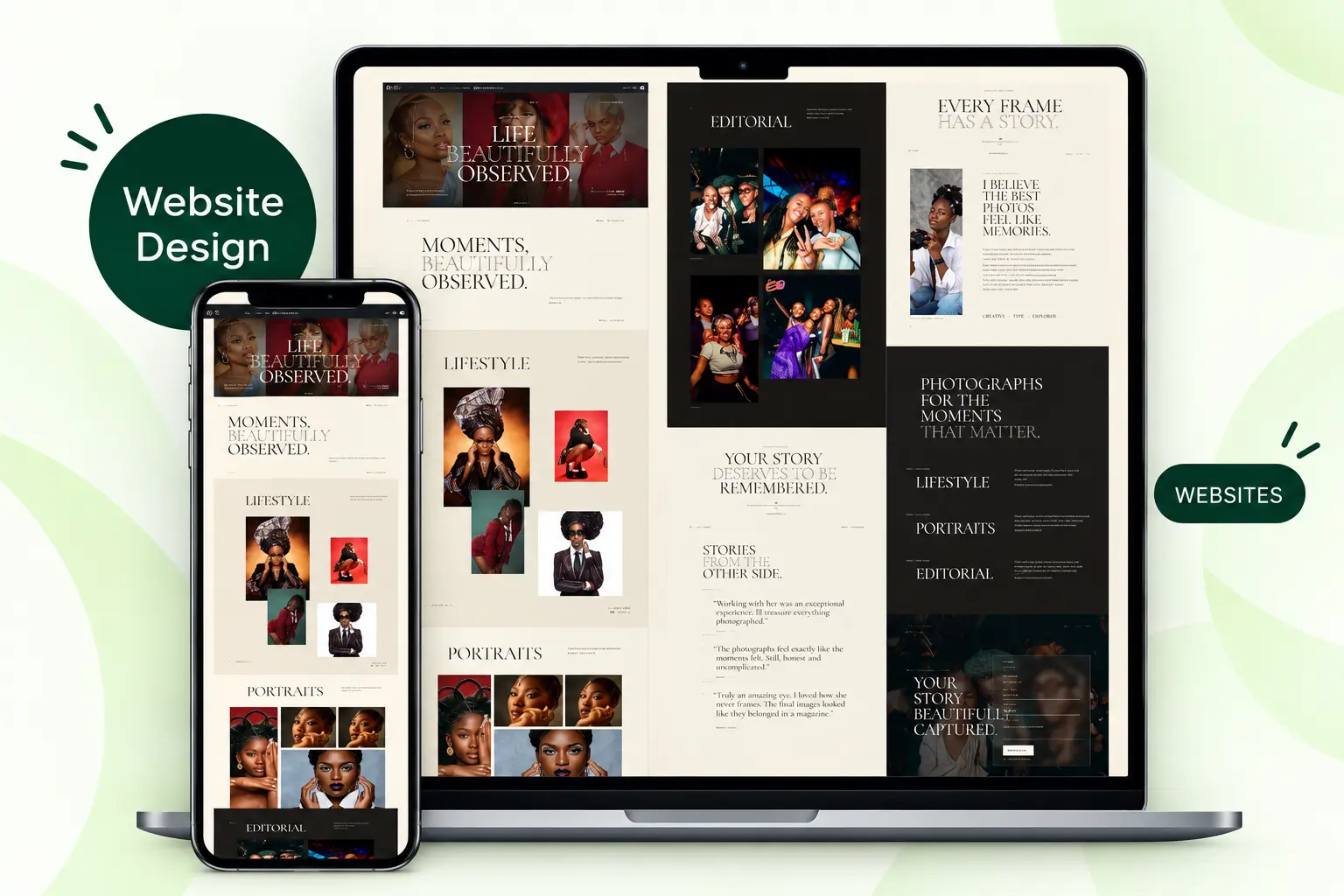 Miraé Photography Website Design